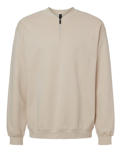 Gildan Unisex Softstyle® Midweight 1/4 Zip Sweatshirt SF008 #color_Sand