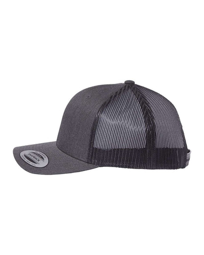 YP Classics Retro Trucker Cap 6606 #color_Dark Heather Grey