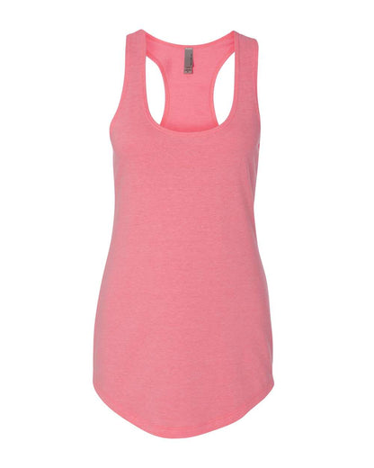 Next Level Women’s Lightweight French Terry Racerback Tank 6933 #color_Neon Heather Pink