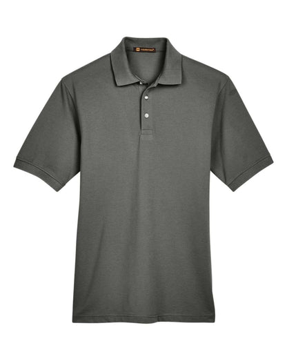 Harriton Men's Easy Blend™ Polo M265 #color_Charcoal