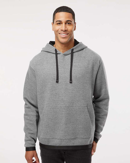 LAT Unisex The Statement Fleece Hoodie Sweatshirt 6996 #colormdl_Granite Heather/ Black