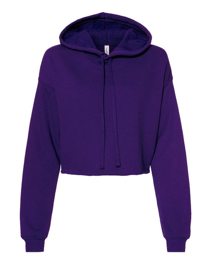 BELLA + CANVAS Women's Crop Fleece Hoodie 7502 #color_Team Purple