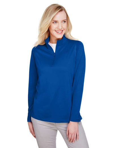 Harriton Women's Advantage Snag Protection Plus Quarter-Zip Pullover M748W #colormdl_True Royal