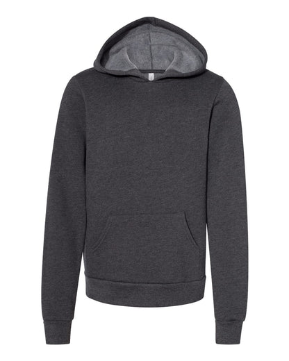 BELLA + CANVAS Youth Sponge Fleece Hoodie 3719Y #color_Dark Grey Heather