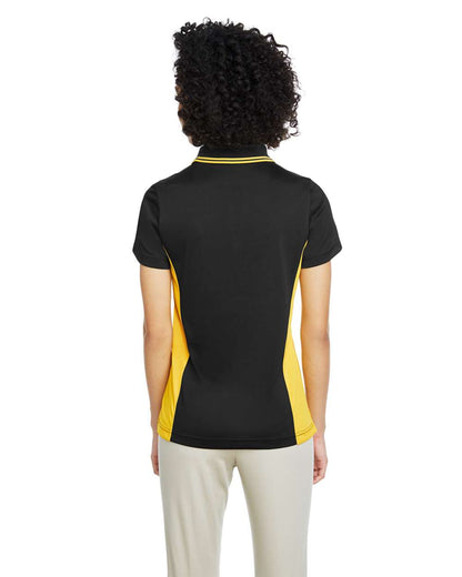 Harriton Women's Flash Snag Protection Plus IL Colorblock Polo M386W #colormdl_Black/ Sunray Yellow