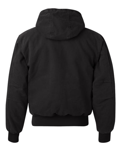 DRI DUCK Men's Tall Cheyenne Boulder Cloth™ Hooded Jacket with Tricot Quilt Lining 5020T #color_Black