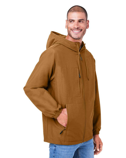 Harriton Unisex Flex Twill Hooded Jacket M73 #colormdl_Duck Brown