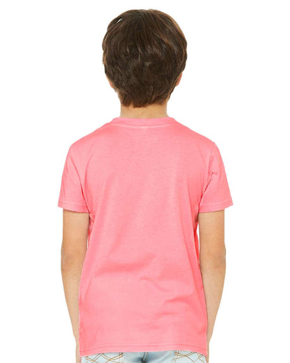 BELLA + CANVAS Youth CVC Jersey Tee 3001YCVC #colormdl_Neon Pink