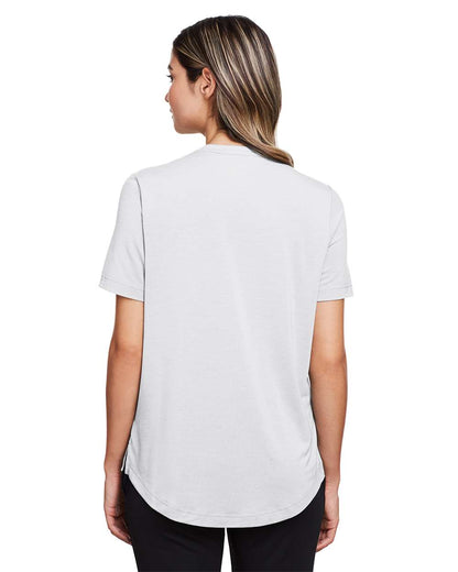 North End Women's JAQ Snap-Up Stretch Performance Polo NE100W #colormdl_Platinum