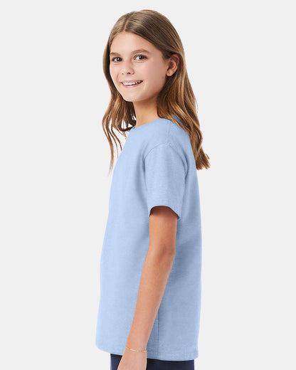 Hanes Essential-T Youth T-Shirt 5480 #colormdl_Light Blue