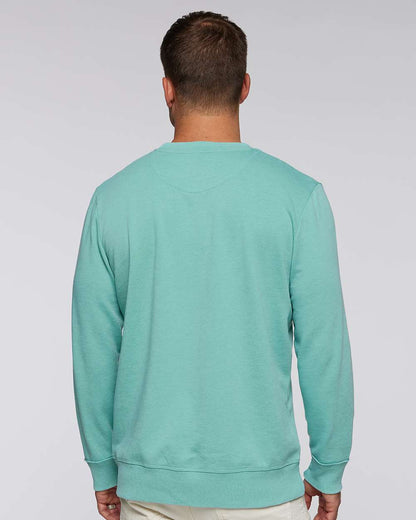 LAT Unisex Vintage Wash Fleece Crewneck Sweatshirt 6935 #colormdl_Washed Saltwater