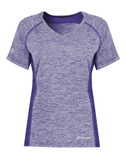 Holloway Women's Electrify CoolCore® V-Neck T-Shirt 222771 #color_Purple Heather