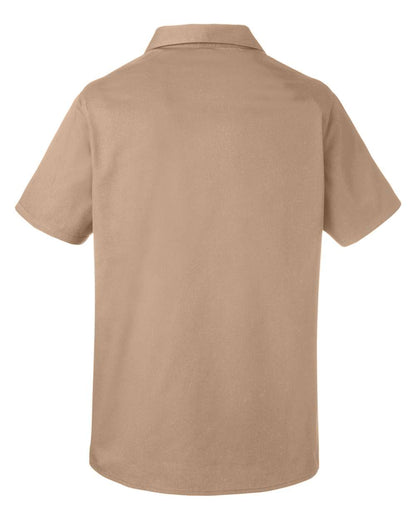 Harriton Women's Advantage IL Short Sleeve Dress Shirt M585W #color_Khaki