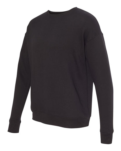 BELLA + CANVAS Unisex Sponge Fleece Drop Shoulder Crewneck Sweatshirt 3945 #color_Black