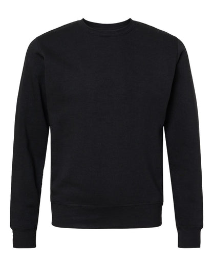 J. America Unisex Triblend Fleece Crewneck Sweatshirt 8870 #color_Black Solid
