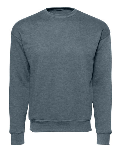 BELLA + CANVAS Unisex Sponge Fleece Drop Shoulder Crewneck Sweatshirt 3945 #color_Heather Slate