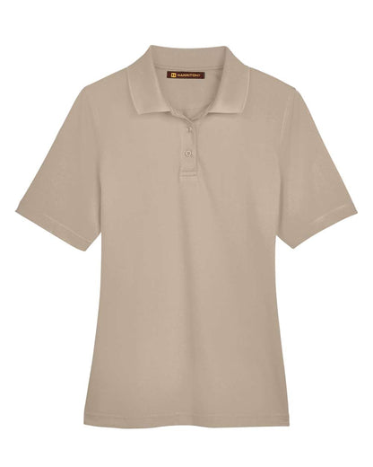 Harriton Women's Advantage Snag Protection Plus Polo M348W #color_Khaki