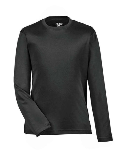 Team 365 Youth Zone Performance Long Sleeve T-Shirt TT11YL #color_Black