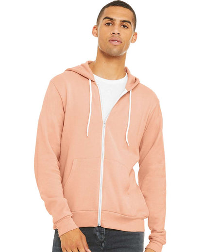 BELLA + CANVAS Sponge Fleece Full-Zip Hoodie 3739 #colormdl_Peach