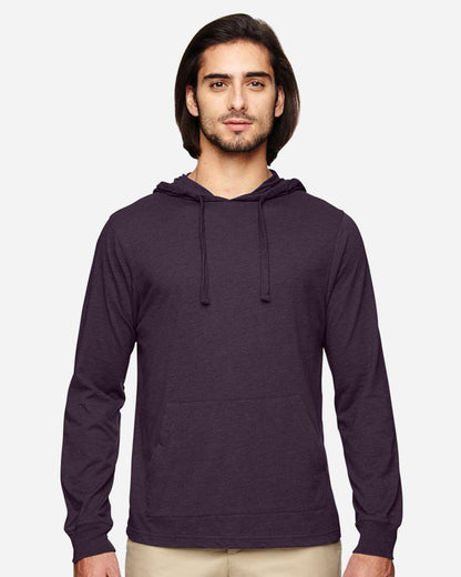 econscious Unisex Eco Jersey Pullover Hooded Long Sleeve T-Shirt EC1085 #colormdl_Eggplant
