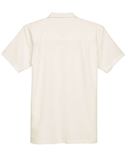 Harriton Men's Barbados Textured Camp Shirt M560 #color_Cream