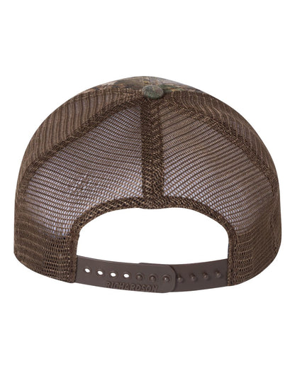 Richardson Garment Washed Printed Trucker Cap 111P #color_Realtree Edge/ Brown