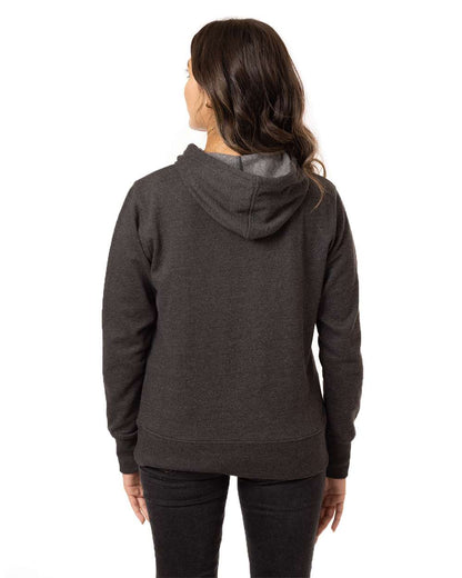 econscious Women's Heathered Full-Zip Hooded Sweatshirt EC4580 #colormdl_Charcoal