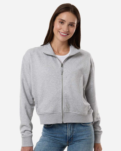 American Apparel Women's French Terry Full-Zip Jacket FTJ00 #colormdl_Heather Grey