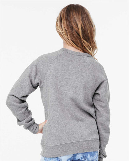 BELLA + CANVAS Youth Sponge Fleece Crewneck Sweatshirt 3901Y #colormdl_Athletic Heather