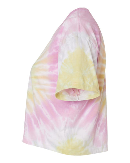 Colortone Women's Tie-Dyed Crop T-Shirt 1050 #color_Desert Rose