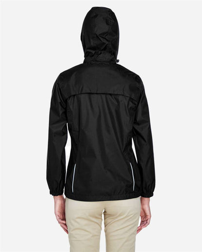 CORE365 Women's Climate Seam-Sealed Lightweight Variegated Ripstop Jacket 78185 #colormdl_Black