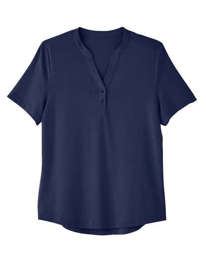 North End Women's JAQ Snap-Up Stretch Performance Polo NE100W #color_Classic Navy