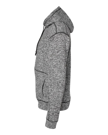 J. America Men's Cosmic Fleece Hooded Sweatshirt 8613 #color_Charcoal Fleck