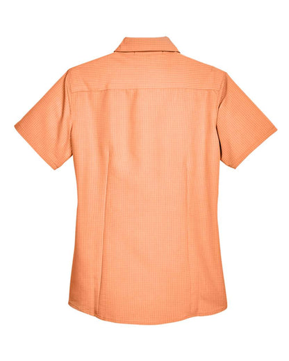 Harriton Women's Barbados Textured Camp Shirt M560W #color_Nectarine