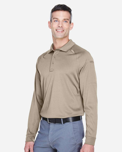 Harriton Men's Advantage Long Sleeve Tactical Polo M211L #colormdl_Desert Khaki
