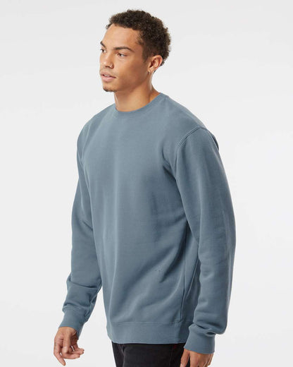 Independent Trading Co. Midweight Pigment-Dyed Crewneck Sweatshirt PRM3500 #colormdl_Pigment Slate Blue