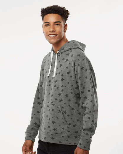 J. America Men's Triblend Fleece Hooded Sweatshirt 8871 #colormdl_Smoke Stars Triblend