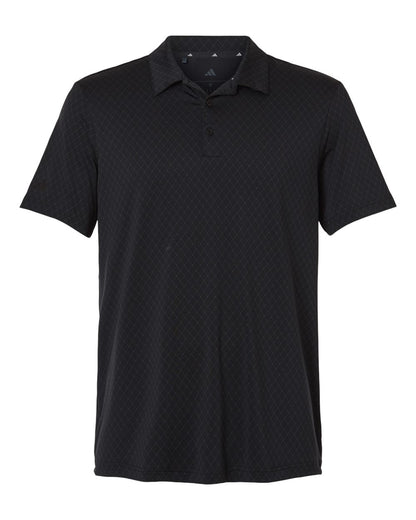 Adidas Men's 4-Way Stretch Printed Polo A716 #color_Carbon