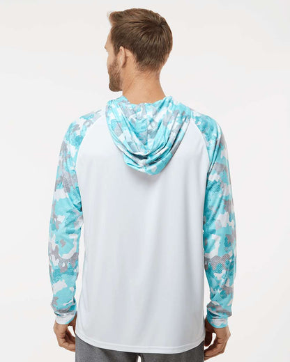 Paragon Unisex Tortuga Extreme Performance Hooded T-Shirt 240 #colormdl_White/ Aqua Camo