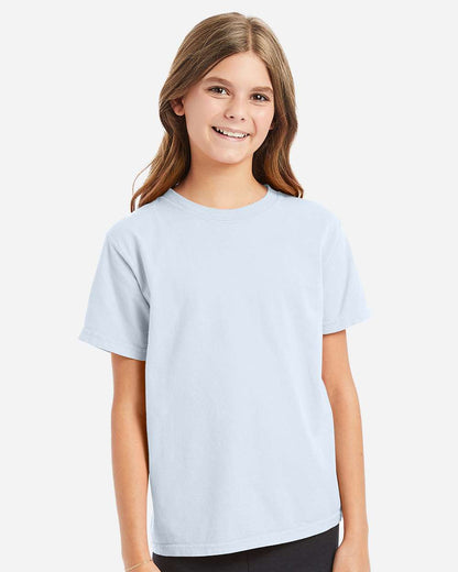 ComfortWash by Hanes Youth Garment-Dyed T-Shirt GDH175 #colormdl_Soothing Blue