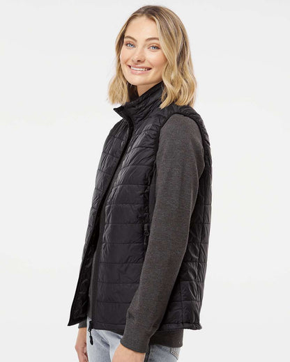 Independent Trading Co. Women's Puffer Vest EXP220PFV #colormdl_Black