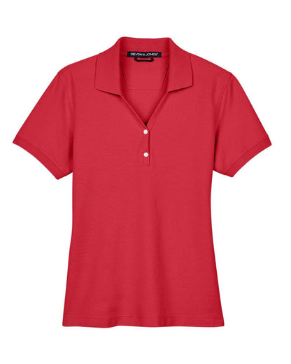Devon & Jones Women's Pima Piqué Polo D100W #color_Red