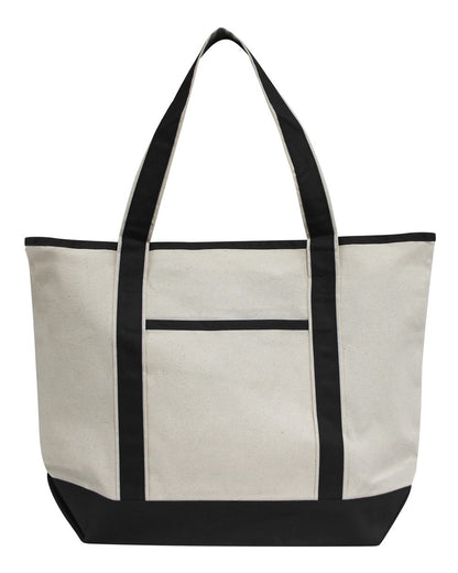 OAD Promotional Heavyweight Large Beach Tote OAD103 #color_Natural/ Black