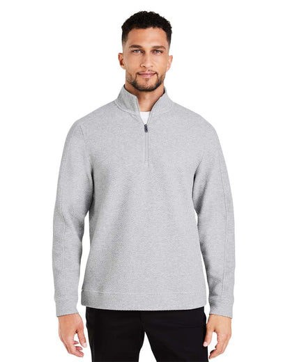 North End Men's Spirit Textured Quarter-Zip Pullover NE725 #colormdl_Platinum Heather