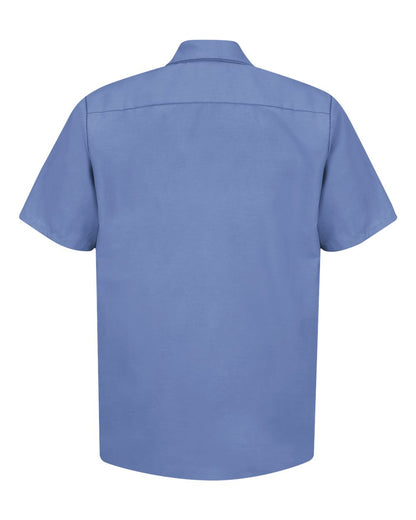 Red Kap Men's Industrial Short Sleeve Work Shirt SP24 #color_Petrol Blue