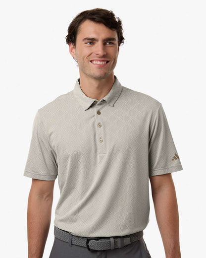 Adidas Men's Ultimate365 Jacquard Polo A2014 #colormdl_Putty Beige/ White