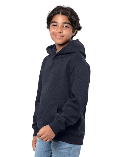 Threadfast Apparel Youth Epic Fleece Pullover Hooded Sweatshirt T2000B #colormdl_Heather Black