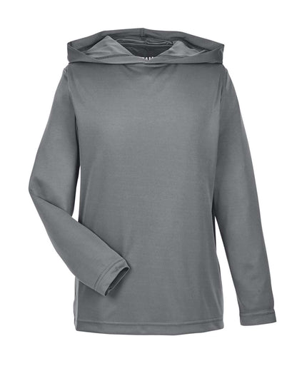 Team 365 Youth Zone Performance Hooded T-Shirt TT41Y #color_Sport Graphite