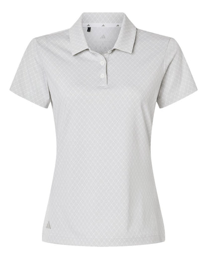 Adidas Women's 4-Way Stretch Printed Polo A717 #color_White