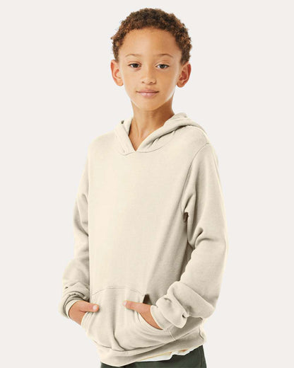 BELLA + CANVAS Youth Sponge Fleece Hoodie 3719Y #colormdl_Natural